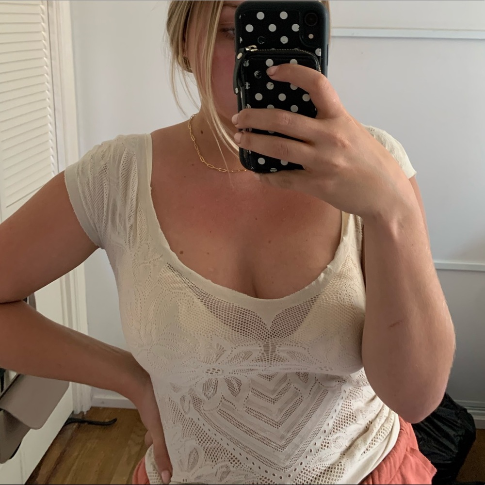 Free People lace comfy shirt